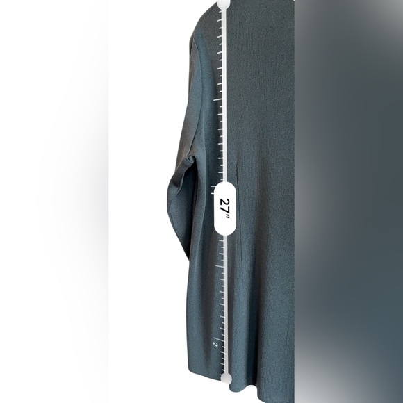 Misook Classic Vintage Cardigan Tunic Style Zip Front Size L - Picture 7 of 7